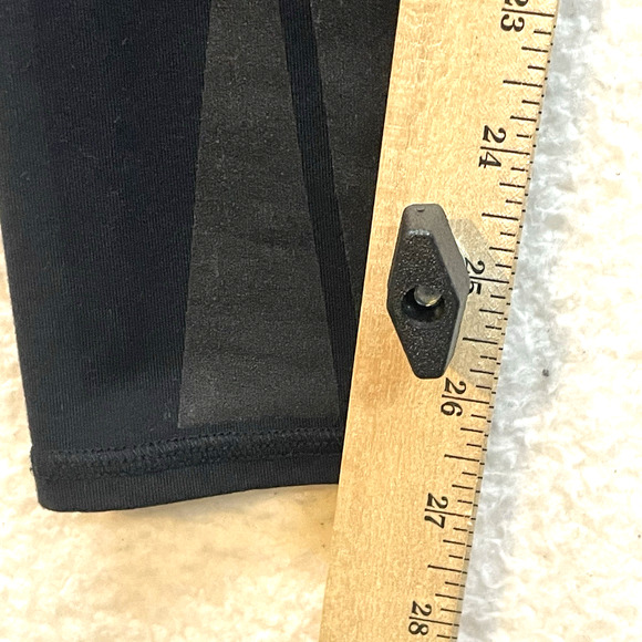 Alo Leggings Womens XS Black Airbrush Facet Workout Gym Running Mid Rise Yoga - Picture 12 of 13